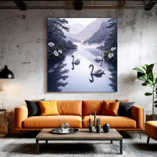 Lienzo Lago Serenity