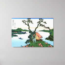 Lienzo Lago Suwa en la provincia de Shinano