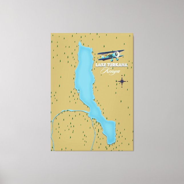 Lienzo Lago Turkana Kenia (Anverso)