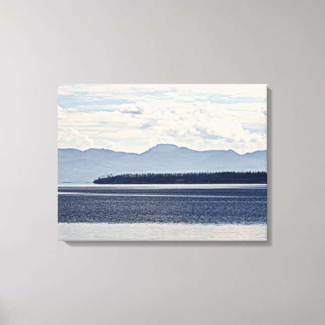 Lienzo Lago Yellowstone, West Thumb View (Anverso)