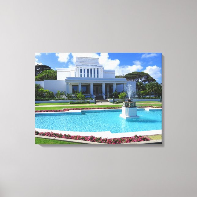 Lienzo Laie, Templo Mormón de Hawaii (Anverso)