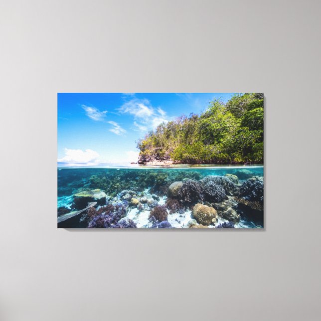 Lienzo Laja Ampat Subacuático 2 (Anverso)