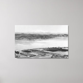 Lienzo Lake Elsinore, CA Aerial Town y Lake View