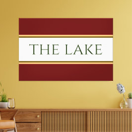 Lienzo LAKE Negrita Naranja Blanco Rojo Bandas Marinas