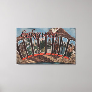 Lienzo Lakewood, Colorado - Escenas de letras grandes