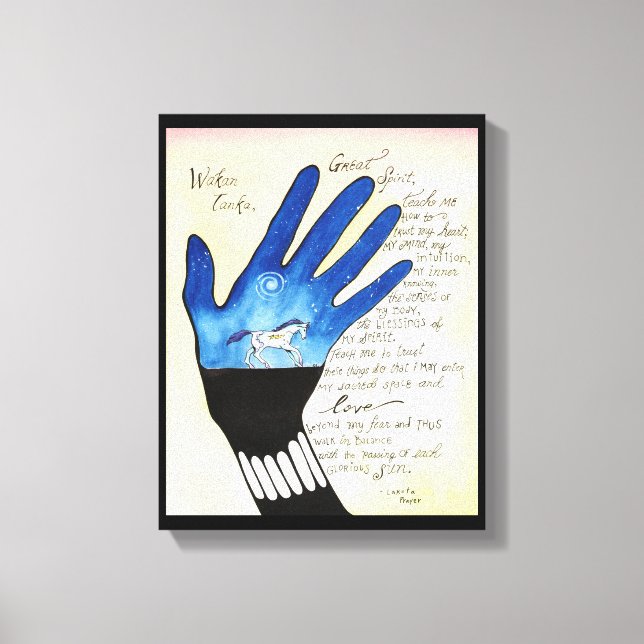 Lienzo "Lakota Prayer" (Anverso)
