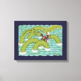 Lienzo Lambton Worm y Knight