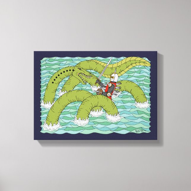 Lienzo Lambton Worm y Knight (Anverso)