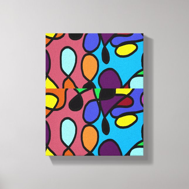 Lienzo Lámparas de tierra navideña (Anverso)