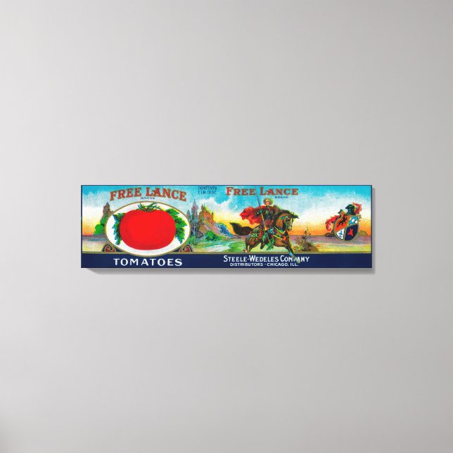 Lienzo Lance Lance Tomato LabelChicago, IL (Anverso)