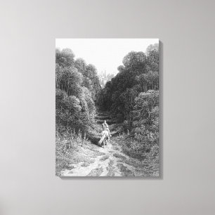 Lienzo Lancelot se acerca al castillo en Astolat