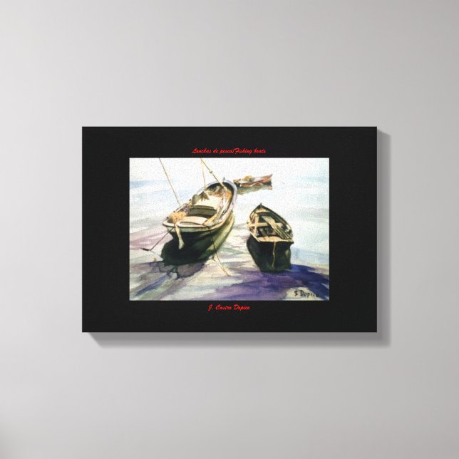 Lienzo Lanchas de pesca (Anverso)