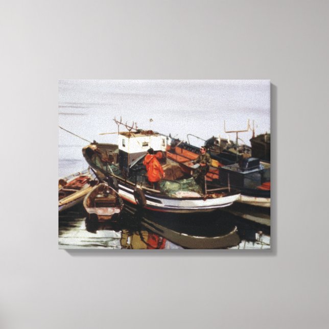 Lienzo Lanchas de pesca/Fishing boats (Anverso)