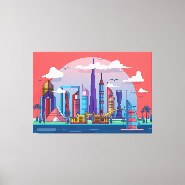 Lienzo Landmark de Dubai (Anverso)