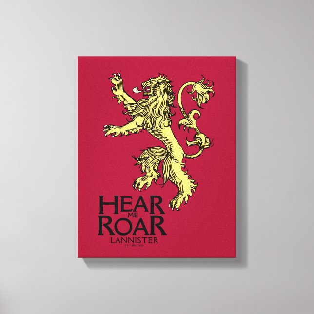 Lienzo Lannister Sigil - Escúchame Roar (Anverso)