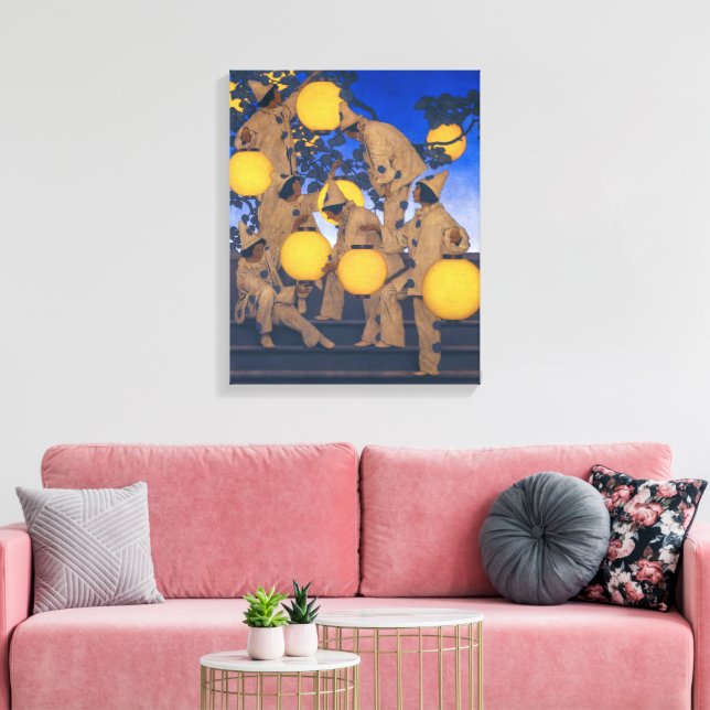 Lienzo Lantern Bearers | Maxfield Parrish | (Insitu (Sala de estar))
