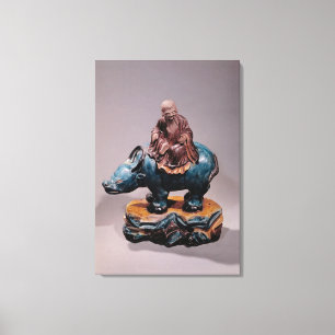 Lienzo Lao-Tzu en su búfalo, dinastía de Qing