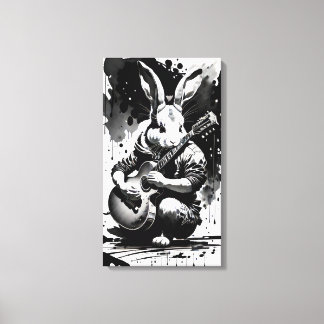 Lienzo lapin guitare