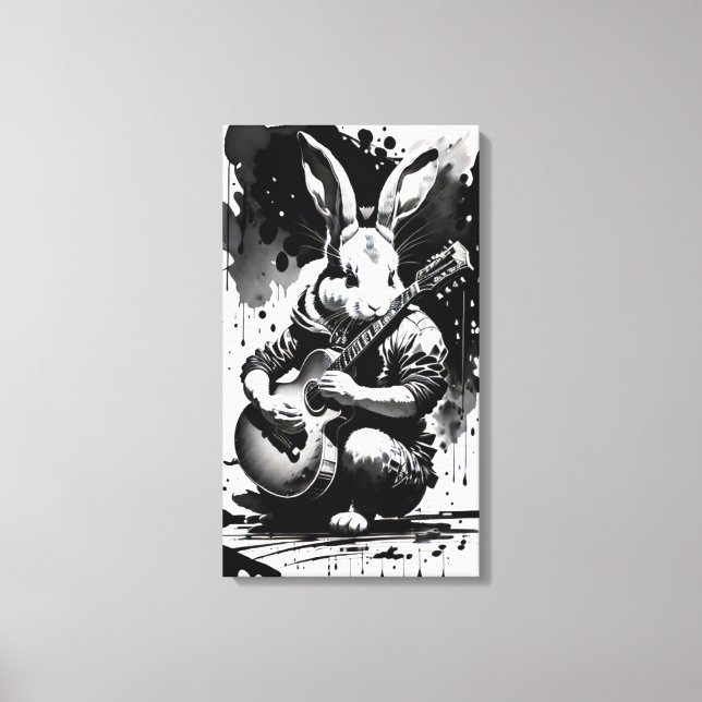 Lienzo lapin guitare (Anverso)