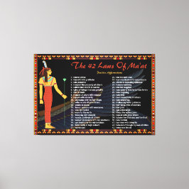 Lienzo Las 42 Leyes De Maat - Afirmaciones Positivas