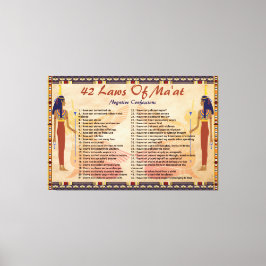 Lienzo Las 42 Leyes de Maat - Confesiones Negativas en Li