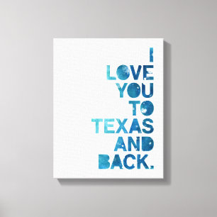 Lienzo Las acuarelas te aman a Texas y a Texas