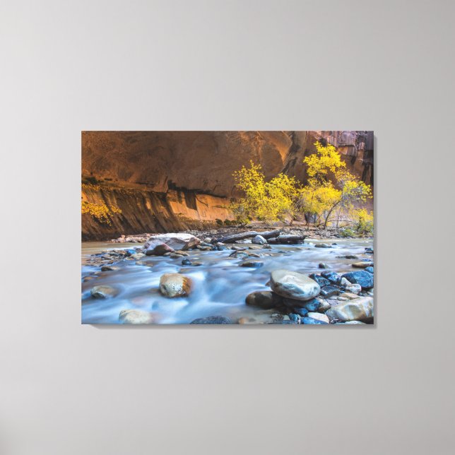 Lienzo Las Agujas Del Río Virgen En El Otoño (Anverso)