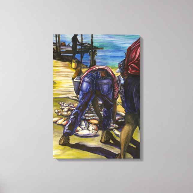 Lienzo Las Bahamas de la mañana (Anverso)