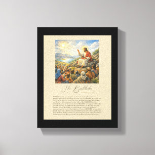 Lienzo Las Bienaventuranzas Mateo 5:3–12 Sermón de la Mon