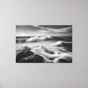 Lienzo Las bonitas olas del mar