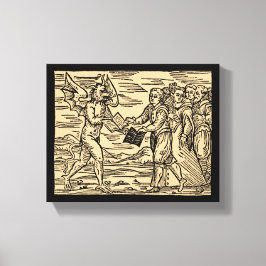 Lienzo Las brujas de Satán intercambian textos 8x10