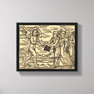 Lienzo Las brujas de Satán intercambian textos 8x10