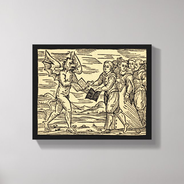 Lienzo Las brujas de Satán intercambian textos 8x10 (Anverso)