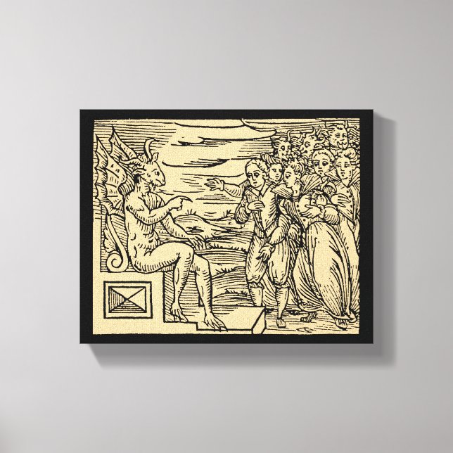 Lienzo Las brujas de Satán toman su nombre 8x10 (Anverso)