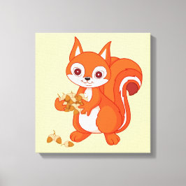 Lienzo Las burbujas de la ardilla útil