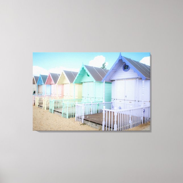 Lienzo Las cabañas de playa de Mersea Island (Anverso)