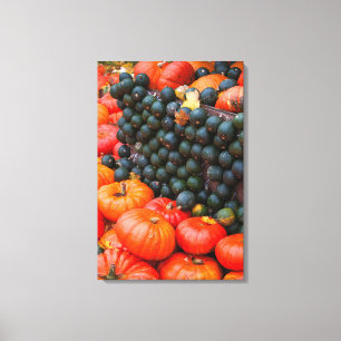 Lienzo Las calabazas del otoño se cierran