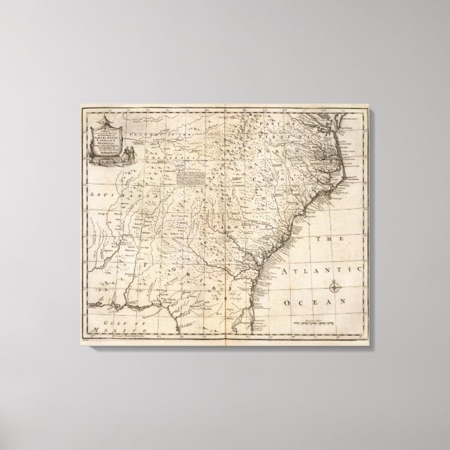Lienzo Las Carolinas y Georgia (Anverso)