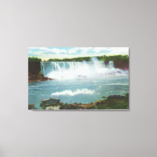 Lienzo Las cataratas americanas vistas desde la bruma