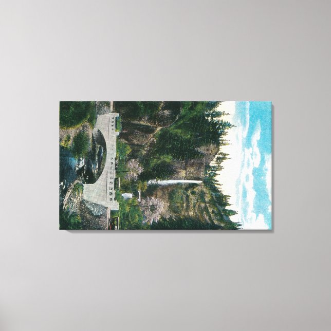 Lienzo Las cataratas de Multnomah con los puentes de Bens (Anverso)