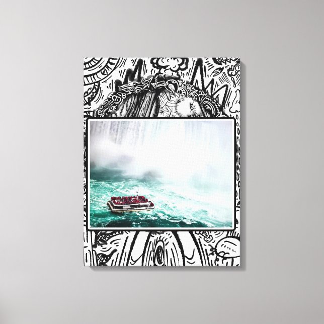 Lienzo Las Cataratas del Niagra en el lado bueno (Anverso)