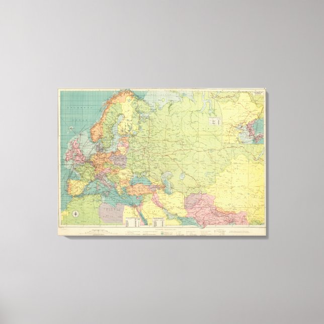 Lienzo Las comunicaciones marítimas y terrestres de Europ (Anverso)