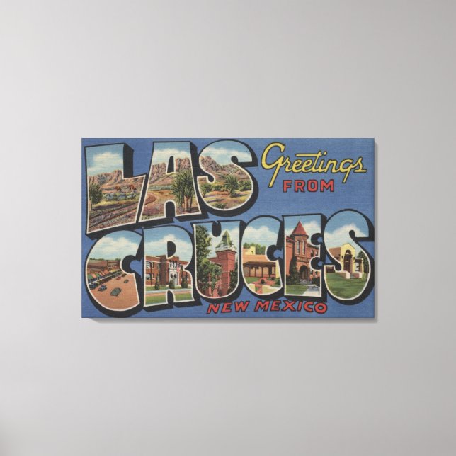 Lienzo Las Cruces, Nuevo México - Grandes Escenas de letr (Anverso)