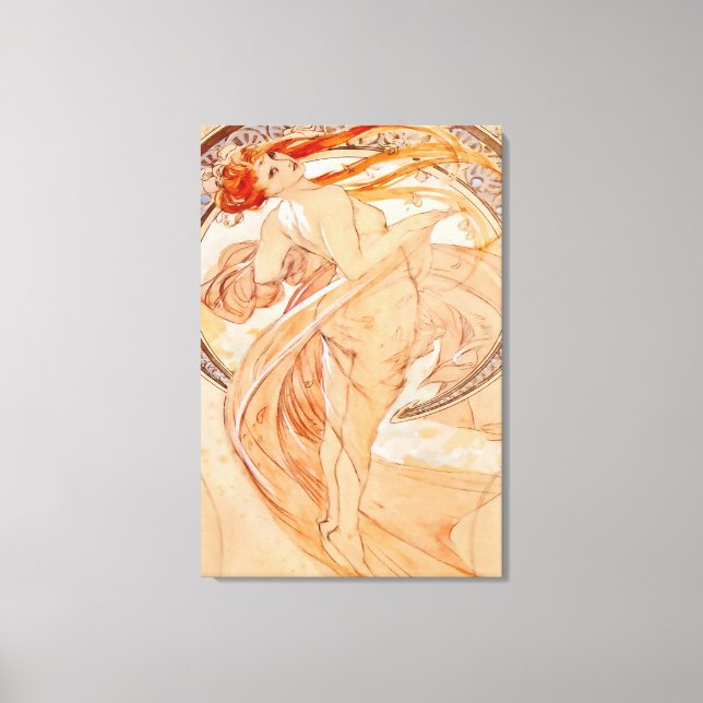 Lienzo Las cuatro artes: danza, Art Nouveau (Anverso)