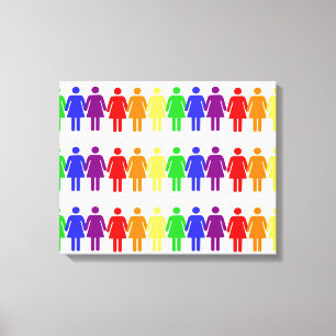 Lienzo las derechas LGBTQIA de las mujeres