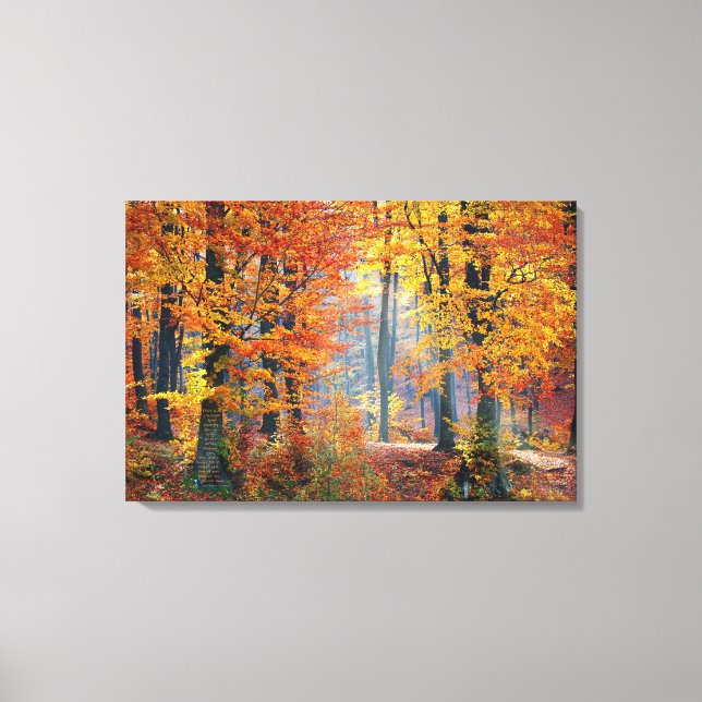 Lienzo Las espléndidas hojas del otoño (Anverso)
