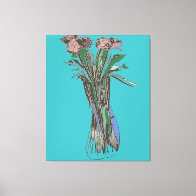 Lienzo Las flores aún florecen (Anverso)