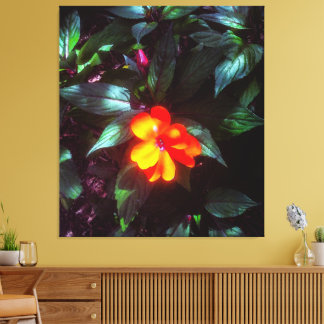Lienzo Las flores brillan con la luz del sol