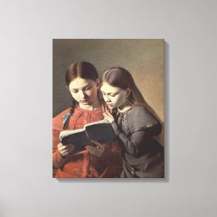 Lienzo Las hermanas Signe y Enriqueta del artista