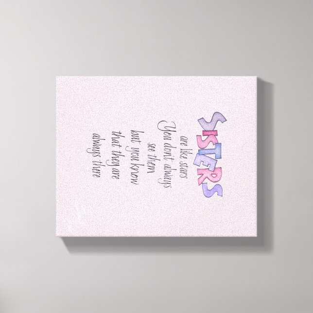 Lienzo Las hermanas son como las livas de las estrellas (Anverso)